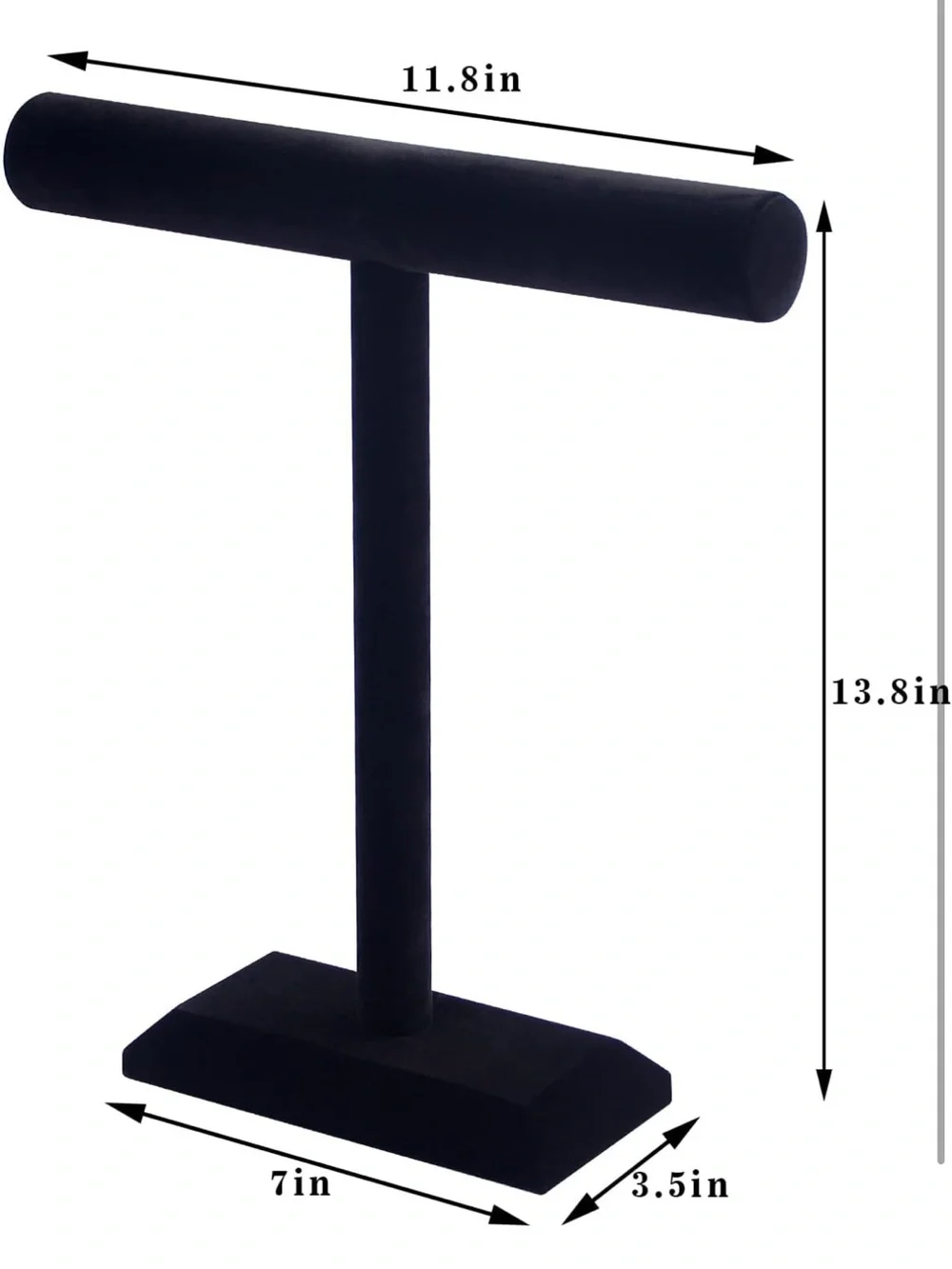 Black Velvet Jewelry Display Set - 6 Necklace & Bracelet Stands